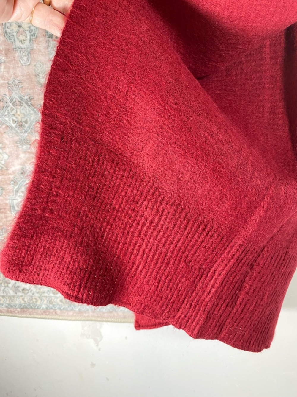 SCARF Soft Luxurious Merlot Color - Picture 4 of 5